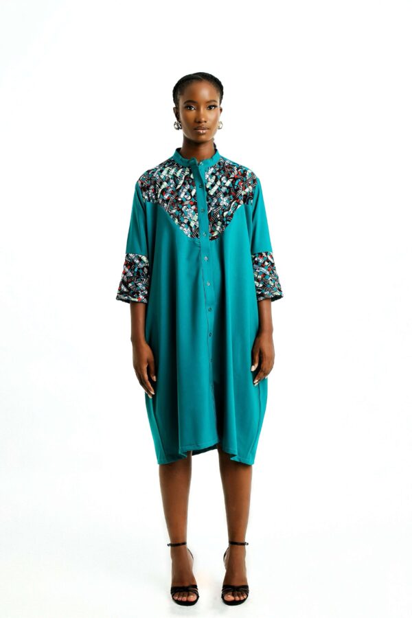 Turquoise Shirt Dress